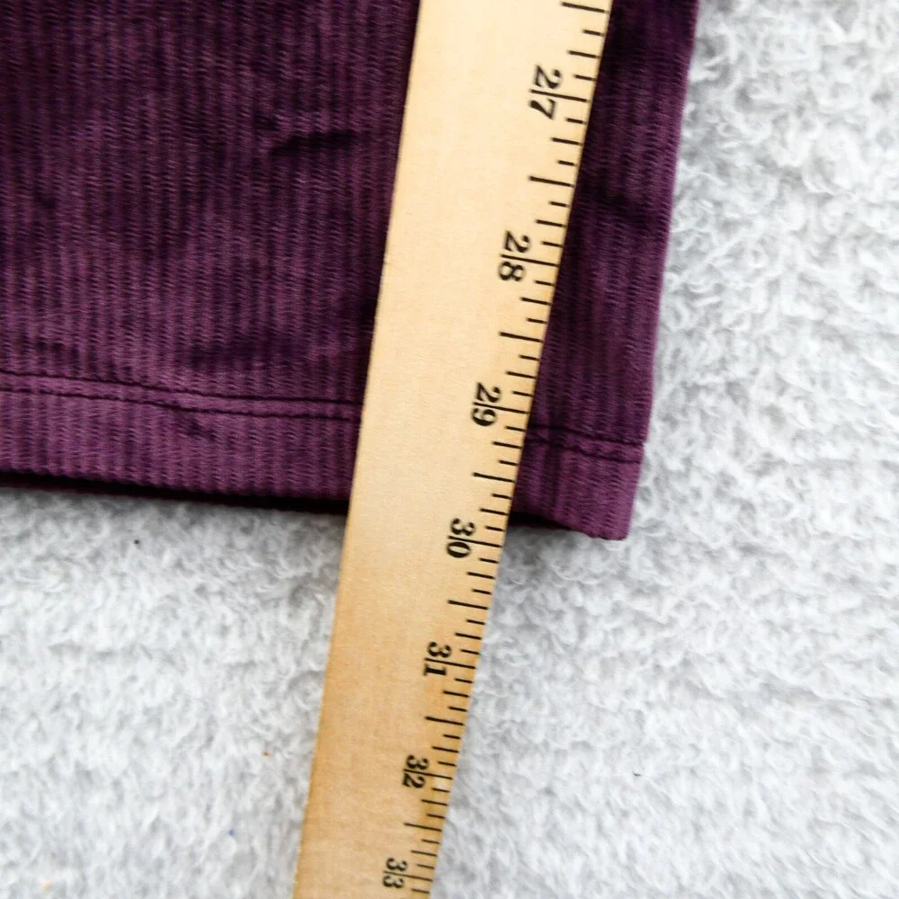 Victorias Secret Large Velour Ribbed Wide Leg Lounge Pant Streetwear Plum Purple